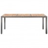 Set de comedor de jardín 9 pzas y cojines ratán sintético gris 3