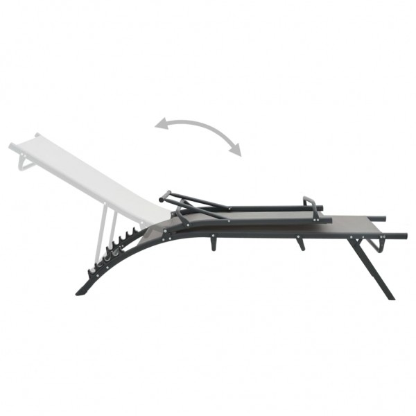 Tumbonas 2 unidades textilene y acero M 4