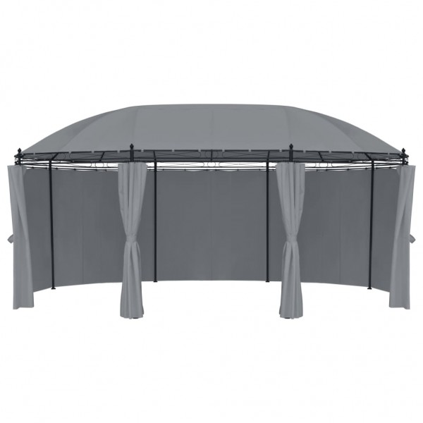 Cenador con cortinas gris antracita 520x349x255 cm M 4