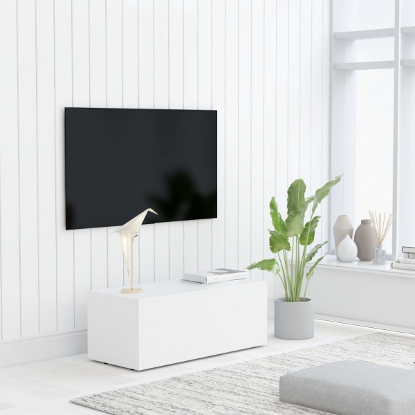Móvel de TV 80x34x30 cm derivados de madeira branco M 4