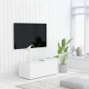 Mueble para TV madera contrachapada blanco 80x34x30 cm 4