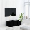 Mueble para TV madera contrachapada negro 80x34x30 cm 4