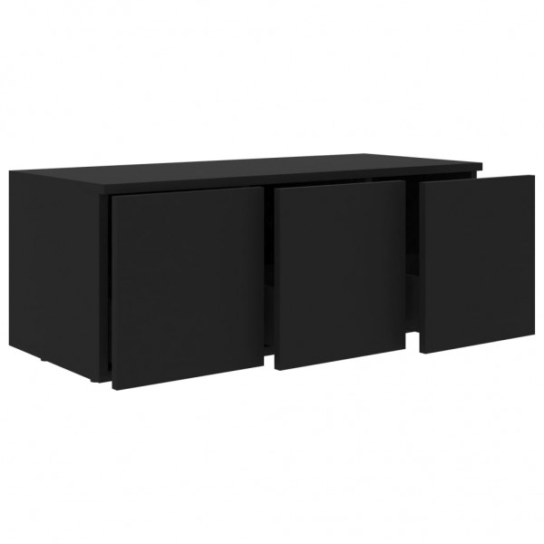 Mueble para TV madera contrachapada negro 80x34x30 cm M 5