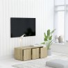 Mueble de TV madera contrachapada color roble 80x34x30 cm 4