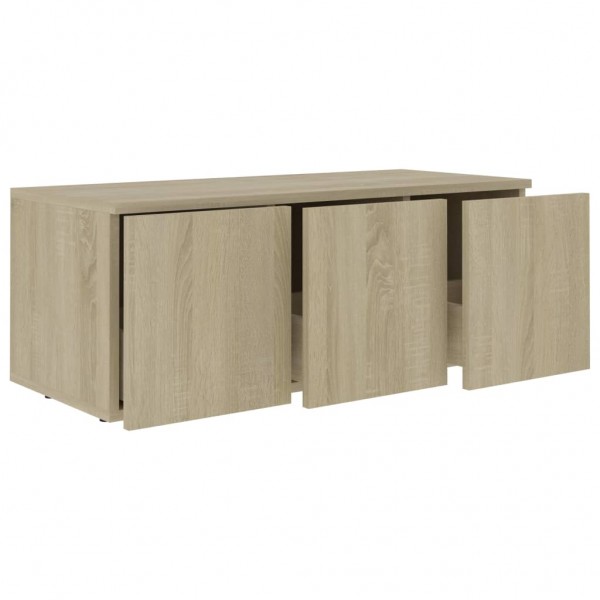 Mueble de TV madera contrachapada color roble 80x34x30 cm M 5