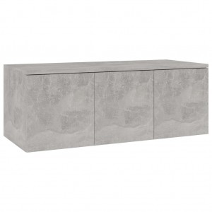 Mueble para TV madera contrachapada gris hormigón 80x34x30 cm H