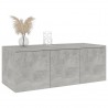 Mueble para TV madera contrachapada gris hormigón 80x34x30 cm 3