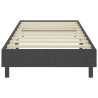 Cama boxspring 100x200 cm tecido cinzento 3