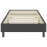 Cama boxspring 100x200 cm tecido cinzento 4