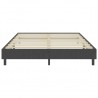 Cama boxspring 160x200 cm tecido cinzento 4