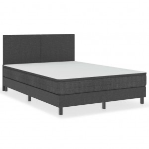 Estructura de cama Box Spring tela gris 180x200 cm H