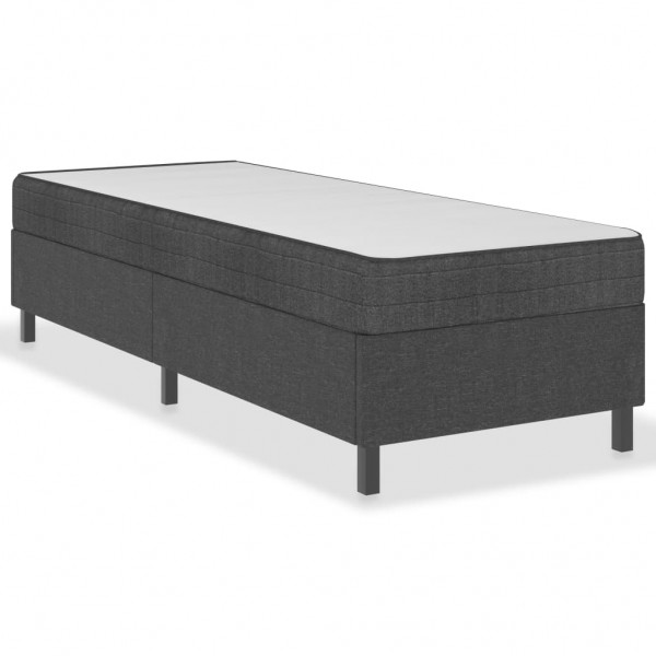 Estructura de cama Box Spring tela gris 90x200 cm M 2