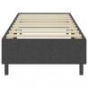 Cama boxspring 100x200 cm tecido cinzento 4