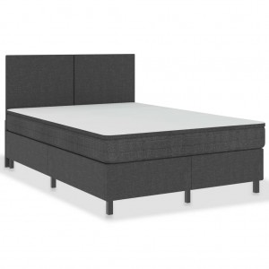 Cama boxspring 160x200 cm tecido cinzento H