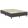 Cama boxspring 160x200 cm tecido cinzento 3