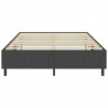 Cama boxspring 160x200 cm tecido cinzento 4