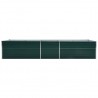 Arriate de acero galvanizado verde 400x80x45 cm 4