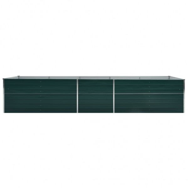 Canteiro elevado de jardim 400x80x77cm aço galvanizado verde M 4