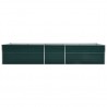 Canteiro elevado de jardim 400x80x77cm aço galvanizado verde 4