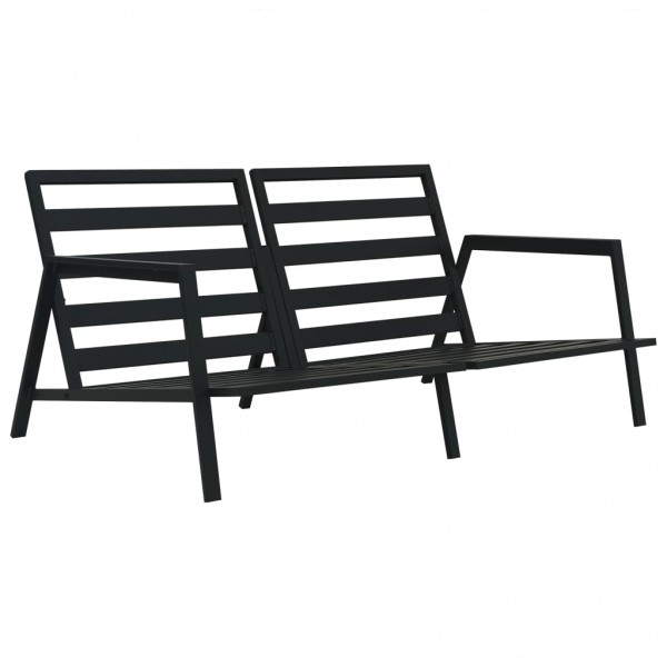 5 pcs conjunto lounge jardim + almofadões alumínio cinza-escuro M 3