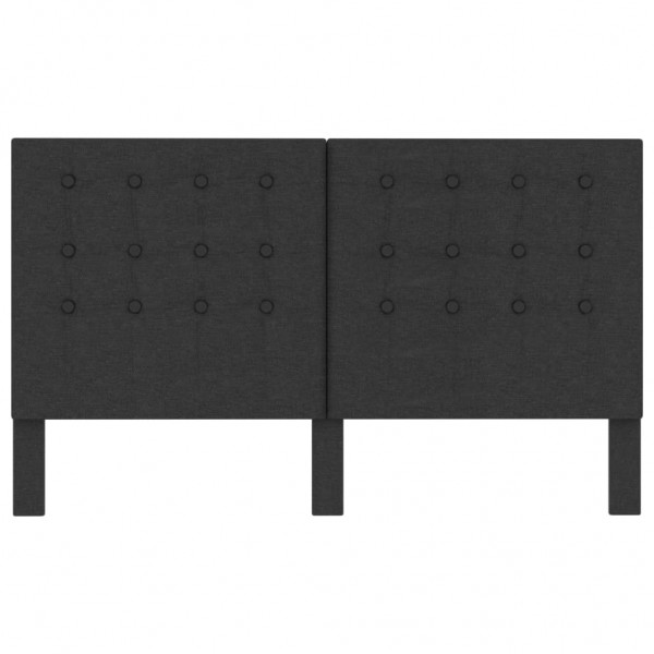 Cabecero copetudo de tela gris oscuro 160x200 cm M 4