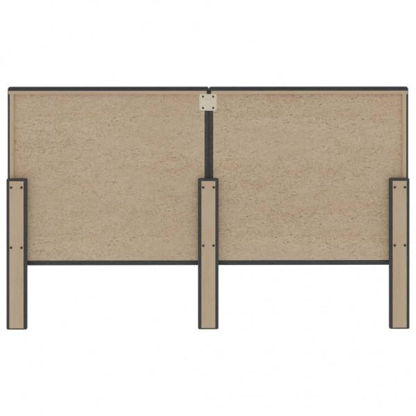 Cabeceira de cama acolchoada 160x200 cm tecido cinzento-escuro M 5