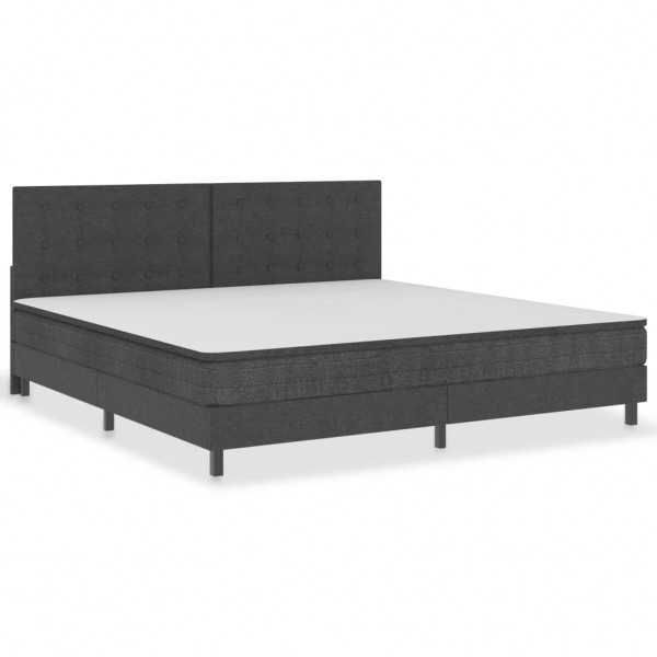 Cabeceira de cama acolchoada 200x200 cm tecido cinzento-escuro M 3
