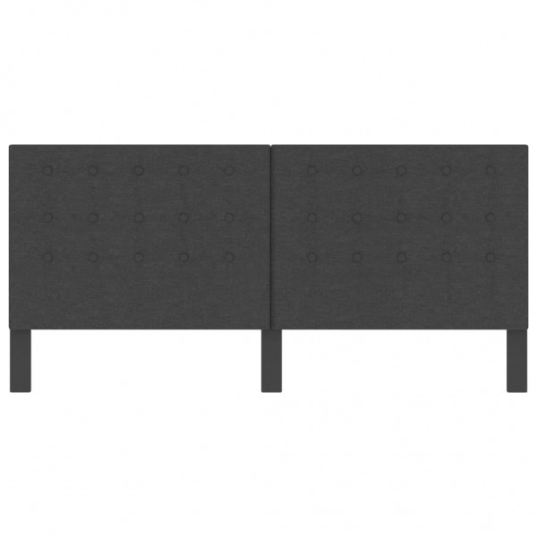 Cabecero copetudo de tela gris oscuro 200x200 cm M 4