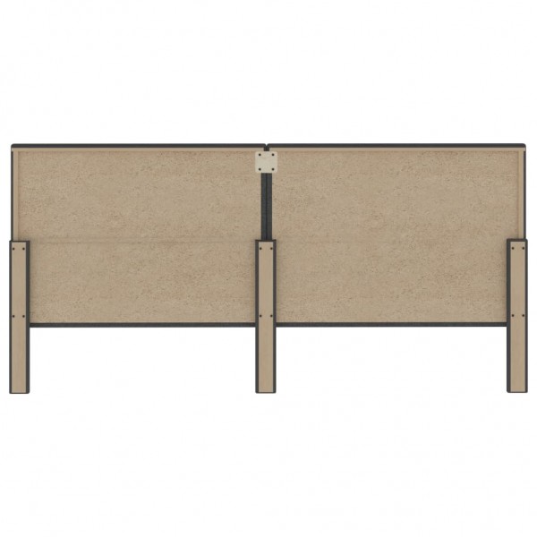 Cabeceira de cama acolchoada 200x200 cm tecido cinzento-escuro M 5