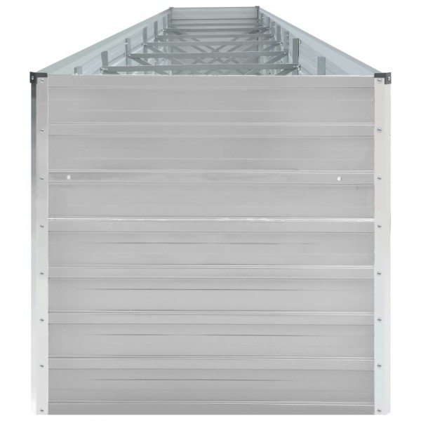 Arriate de acero galvanizado gris 600x80x45 cm M 4