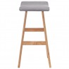 Taburete de cocina tela gris claro 4