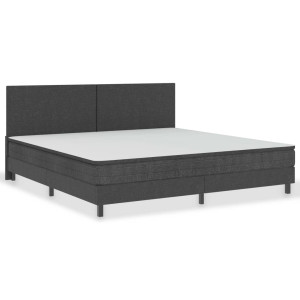 Cabeceira de cama 200x200 cm tecido cinzento-escuro H