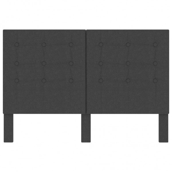 Cabeceira de cama acolchoada 140x200 cm tecido cinzento-escuro M 4