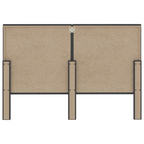 Cabeceira de cama acolchoada 140x200 cm tecido cinzento-escuro M 5