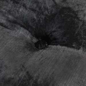 Puf redondo de terciopelo gris antracita 40x20 cm H