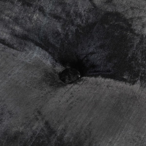 Puf redondo de terciopelo gris antracita 40x20 cm M 2