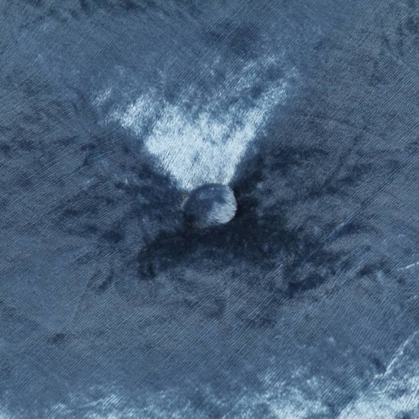 Puf redondo de terciopelo azul 40x20 cm M 2