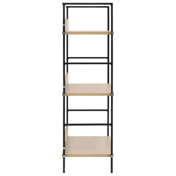 Estantería de 3 niveles aglomerado color roble 60x27.6x90.5 cm M 4