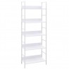 Estante com 5 prateleiras derivados de madeira branco 1