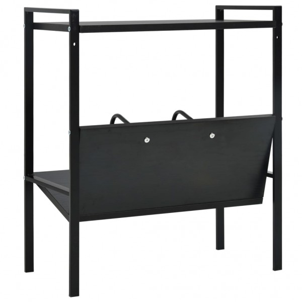 Estantería de 2 niveles de aglomerado negro 52x28x59 cm M 5