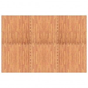 Alfombrillas de goma EVA vetas de madera 54 uds 2.16 ㎡ H