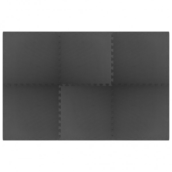 Alfombrillas de goma EVA negras 6 uds 2.16 ㎡ M 2