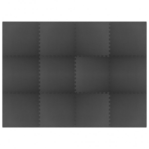 Alfombrillas de goma EVA negras 12 uds 4.32 ㎡ D
