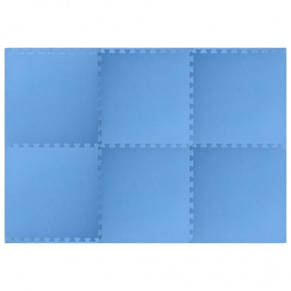Tapetes de chão 6 pcs 2.16 ㎡ espuma de EVA azul M 2