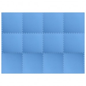 Tapetes de chão 12 pcs 4.32 ㎡ espuma de EVA azul H