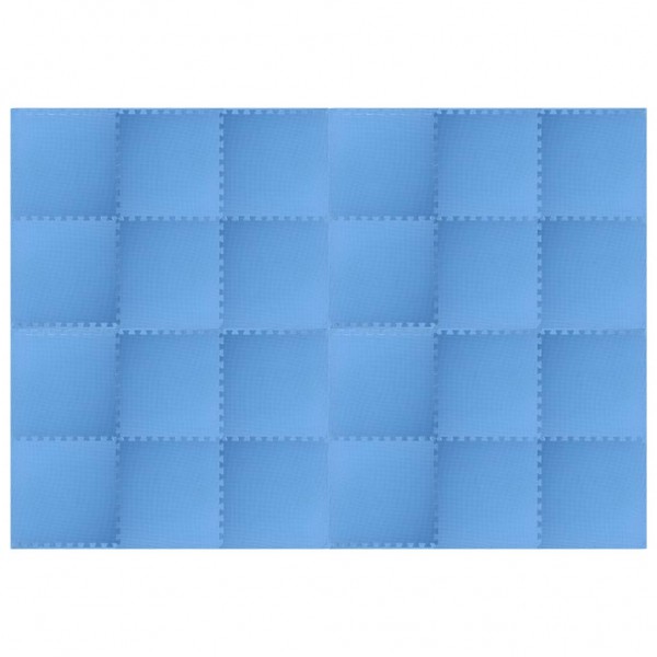 Tapetes de chão 24 pcs 8.64 ㎡ espuma de EVA azul M 2