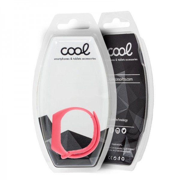 Correa COOL para Xiaomi Mi Band 5 / 6 / 7 / Amazfit Band 5 Liso Rosa M 3