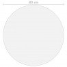 Protector de mesa PVC transparente Ø 80 cm 2 mm 5