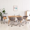 Sillas de comedor giratorias 6 unidades tela color gris taupe 1