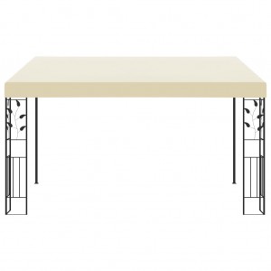 Cenador con montaje en la pared crema 4x3x2.5 m H